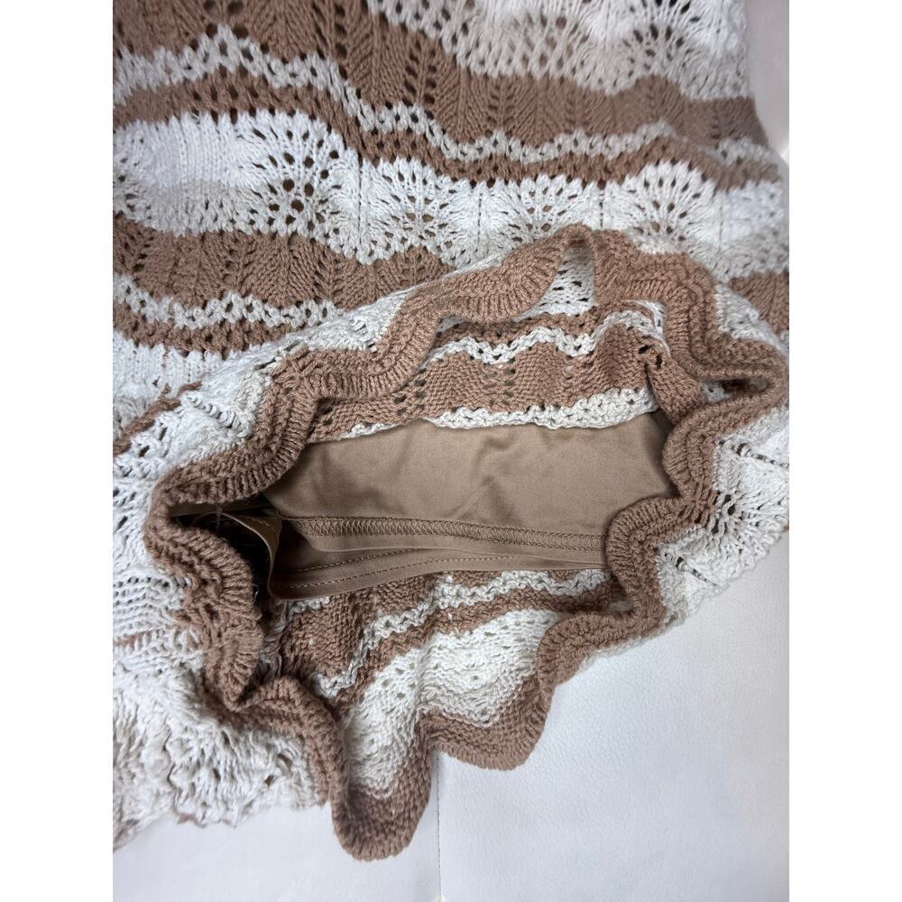 Hippie Rose Junior/Women's two piece tan and white knit lounge set size M - Picture 13 of 15